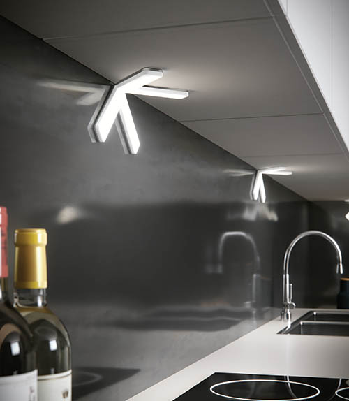 X-Sign LED lámpa konyhai alkalmazása